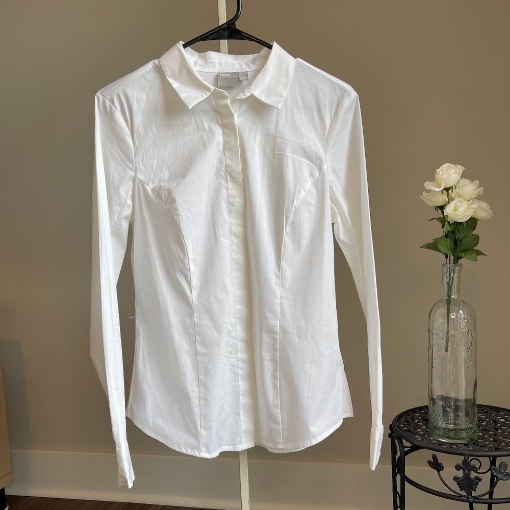 ASOS DESIGN Long Sleeve White Button Down Shirt